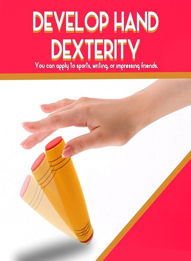 ماياترا لعبة مكتبية خشبية محمولة رائعة من موكورو، ألعاب ثلاثية الأبعاد قابلة للطي لتخفيف القلق والتوتر لدى البالغين، لعبة سبينر لتخفيف التوتر، عصا فيدجيت سبينر مكتبية (عبوة من 4 قطع) - Image 2